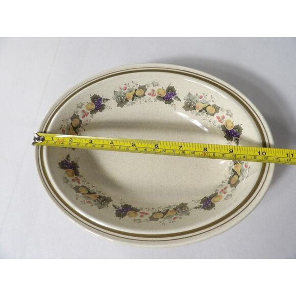Royal Doulton Harvest Garland Oval Bowl Serving Vegetable Lambeth Stoneware Vtg - Picture 6 of 9